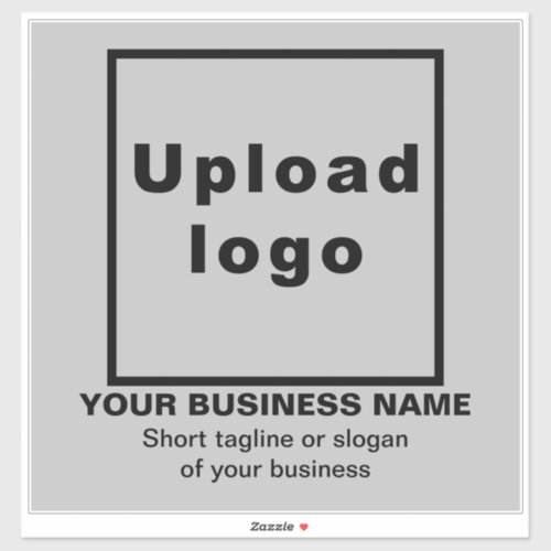 Business Tagline on Gray Large Square Vinyl Sticker