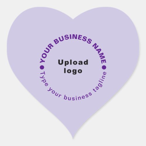 Business Tagline on Monochrome Purple Heart Sticker