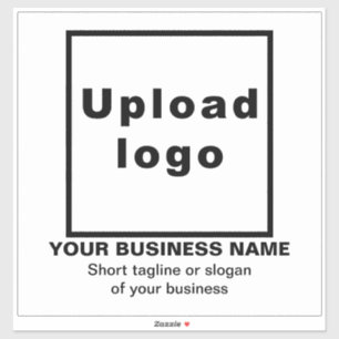Business Tagline on White Large Square Vinyl Sticker