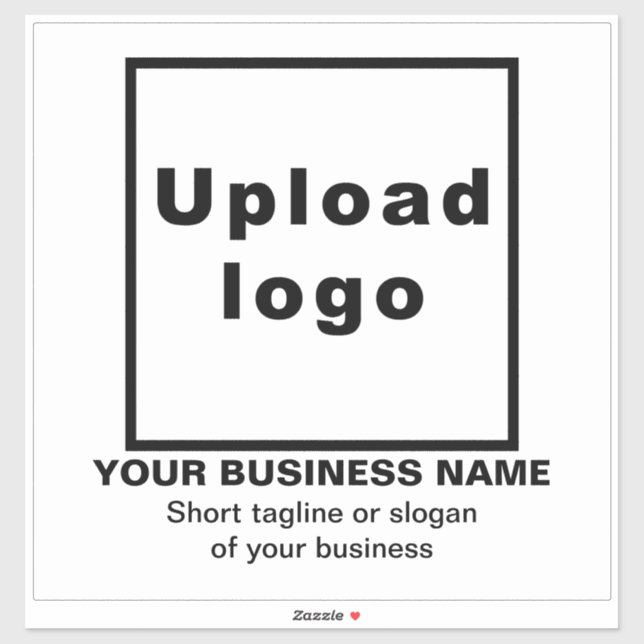 Business Tagline on White Large Square Vinyl Sticker (Sheet)