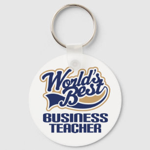 Business Teacher Gift (Worlds Best) Keychain