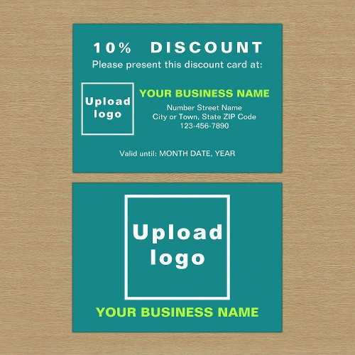 Business Teal Discount Card