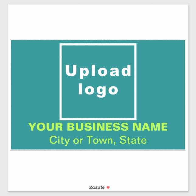 Business Teal Green Large Rectangle Vinyl Sticker (Sheet)