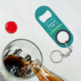 Business Teal Keychain and Bottle Opener