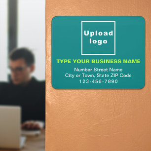 Business Teal Rectangle Door Sign