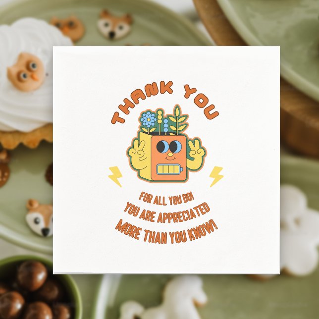 Business Team Employee Volunteer Party Thank You Napkins (Business Team Employee Volunteer Party Thank You Napkins)