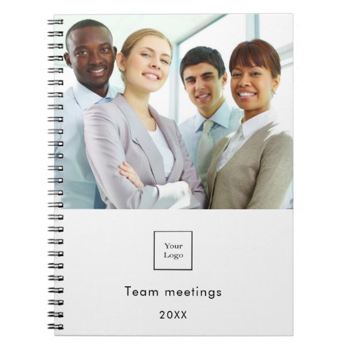 Business team photo logo  notebook