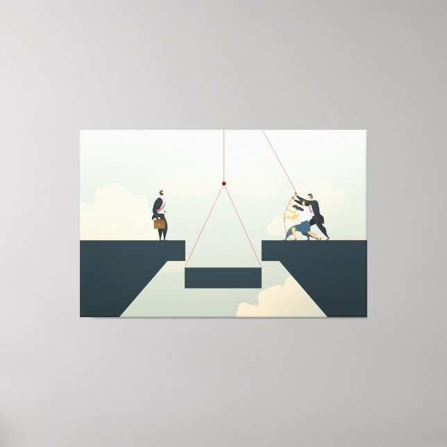 Business teamwork canvas print (Front)