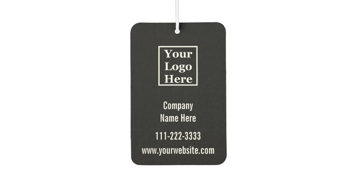 Business Template Black and White Your Logo Here Air Freshener | Zazzle