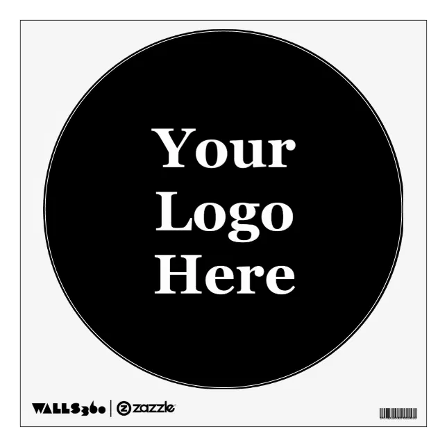 Business Template Black Your Logo Here Wall Decal | Zazzle