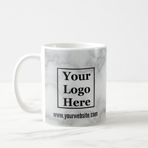 Business Template Faux Gray Marble Your Logo Here Coffee Mug