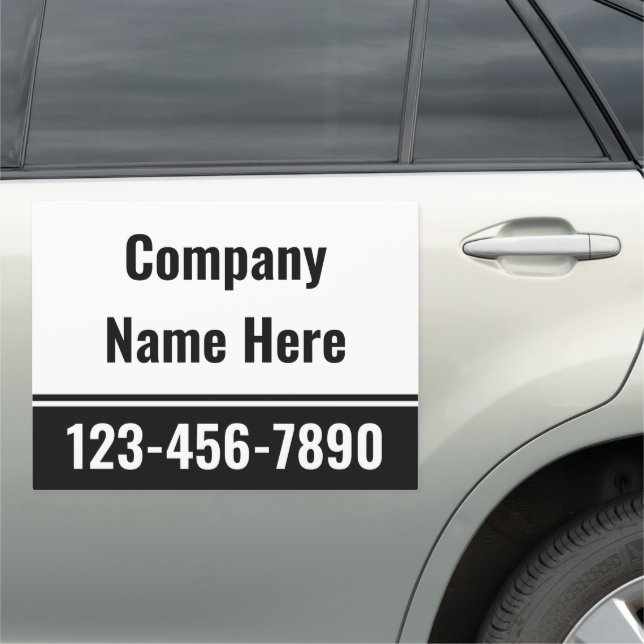 Business Template Phone Number and Company Name Car Magnet (In Situ)