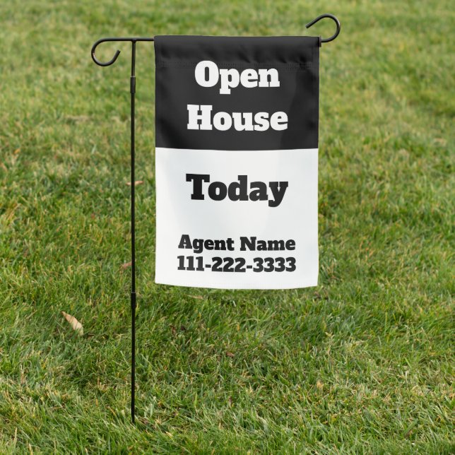 Business Template Real Estate Open House Garden Flag (In SItu)