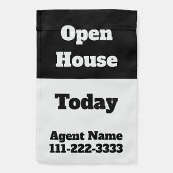 Business Template Real Estate Open House Garden Flag | Zazzle
