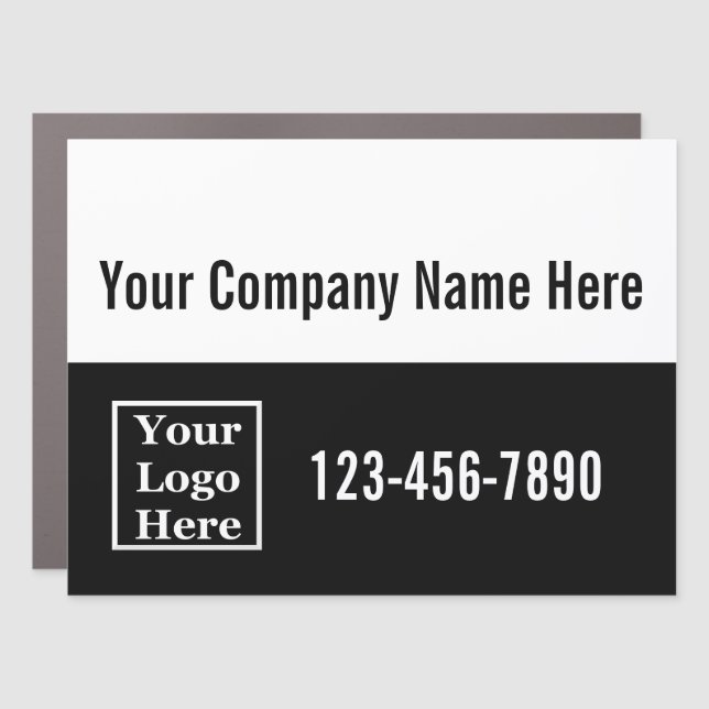 Business Template Your Logo Here Car Magnet (Front)