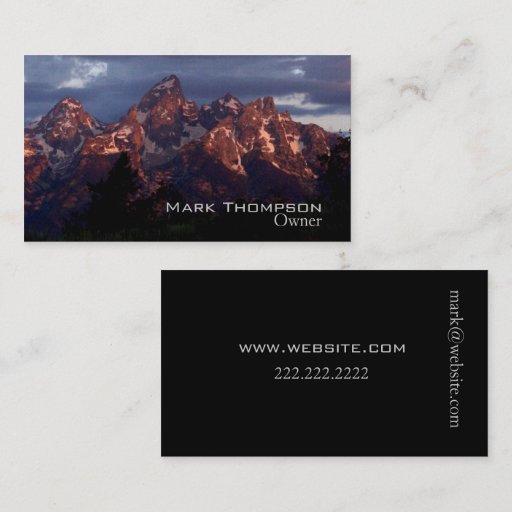 Customizable Business Tetons card purple Business Cards