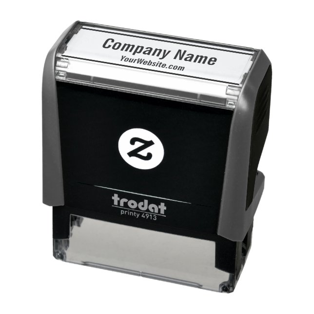 Business Text Template Company Name & Website Self-inking Stamp (Product)