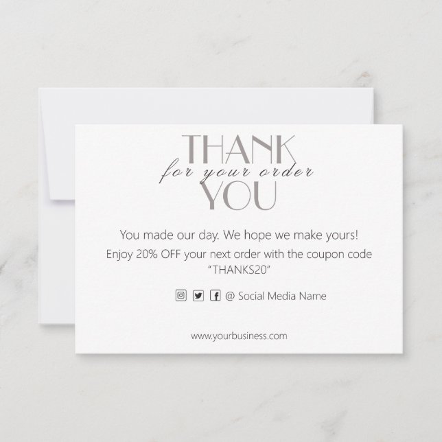 Business Thank card (Front)