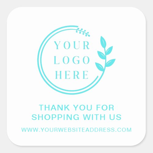 Business Thank You Add Logo Custom Order Square Sticker