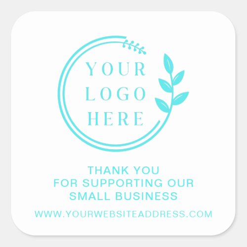 Business Thank You Add Logo Custom Order Square Sticker