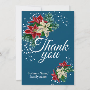 Business Thank You Appreciation Floral Blue