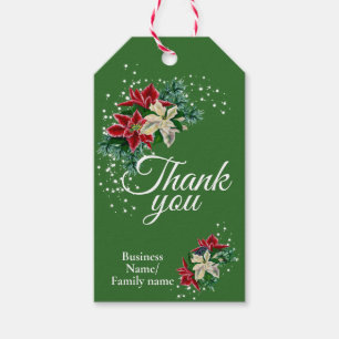 Business Thank You Appreciation Floral Gift Tags