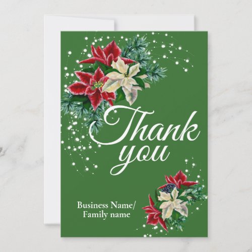 Business Thank You Appreciation Floral Green