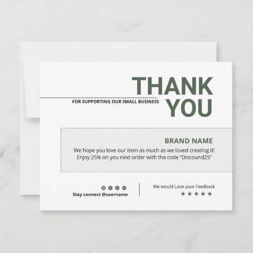 Business Thank You Card