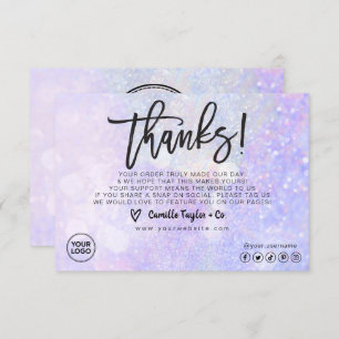 Business Thank You Card / Package Product Insert