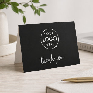 Business Thank You Card   Professional Logo Black