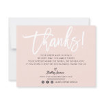 BUSINESS THANK YOU chic white script blush pink BUSINESS THANK YOU chic white script blush pink