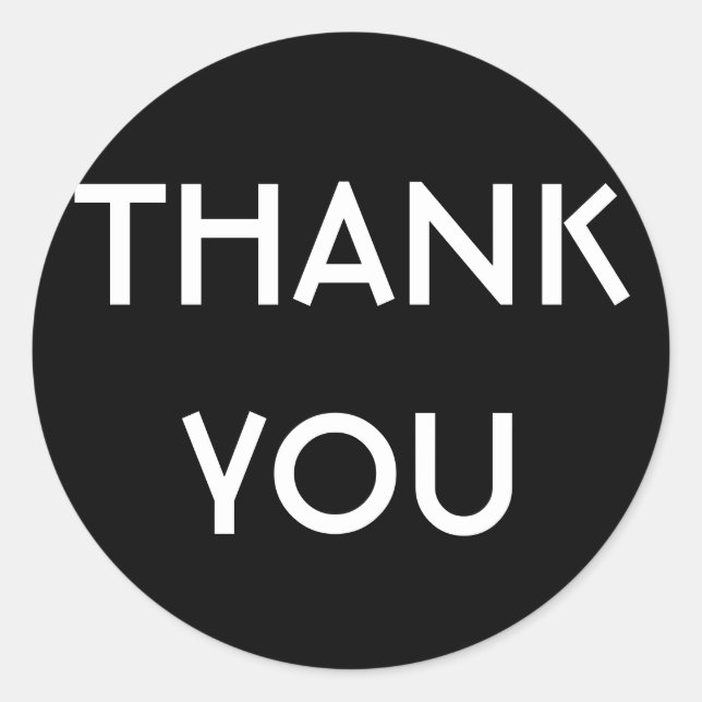 Business Thank You Classic Round Sticker (Front)