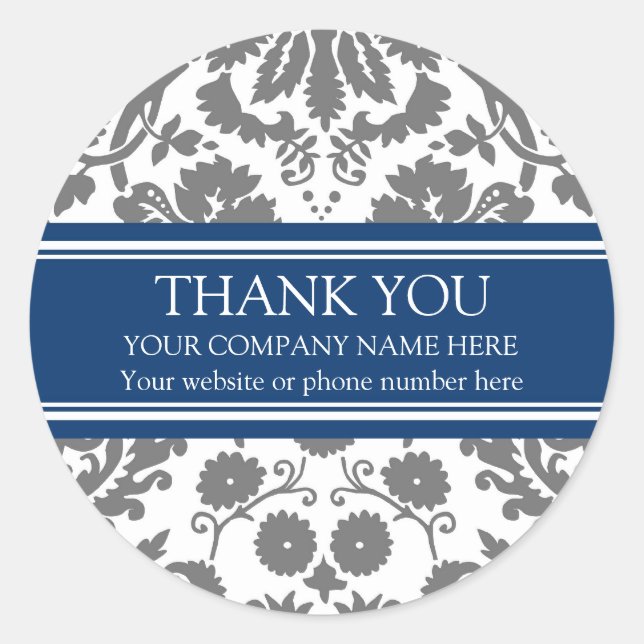 Business Thank You Custom Company Name Stickers (Front)