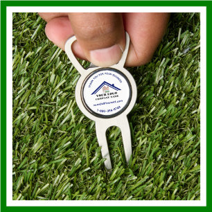Business Thank You Custom Logo Ball Marker Divot Tool
