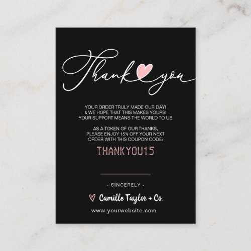 Business Thank You  Discount Code  Modern  Loyal Loyalty Card