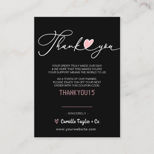 Business Thank You & Discount Code | Modern  Loyal Loyalty Card (Front)