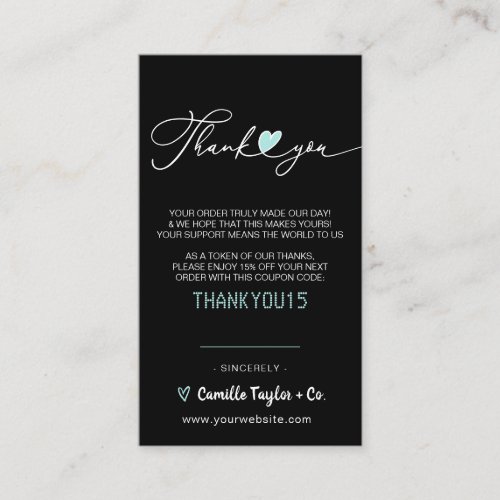 Business Thank You  Discount Code  Modern  Loyal Loyalty Card