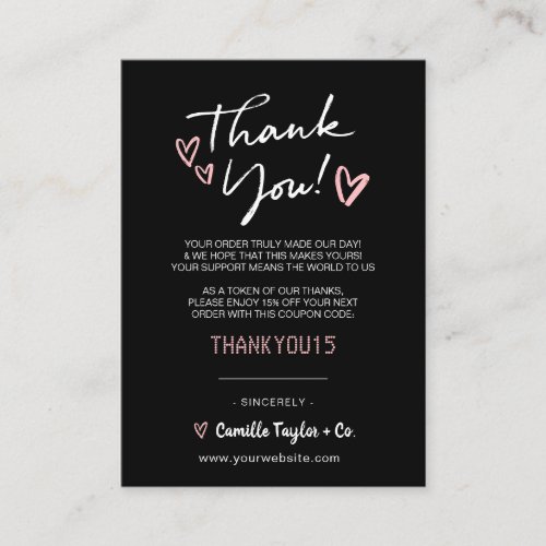 Business Thank You  Discount Code  Modern  Loyalty Card