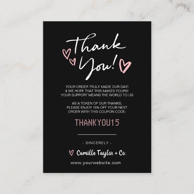 Business Thank You & Discount Code | Modern  Loyalty Card (Front)