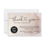 Business Thank You For Order Insert Gold Blush Business Thank You For Order Insert Gold Blush