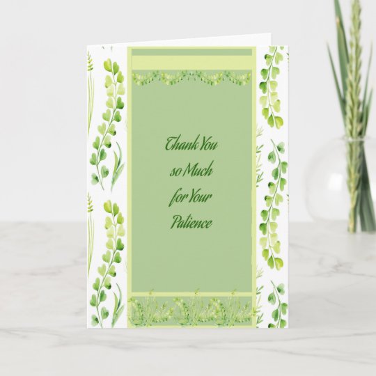 Business Thank You for Patience Card | Zazzle.com