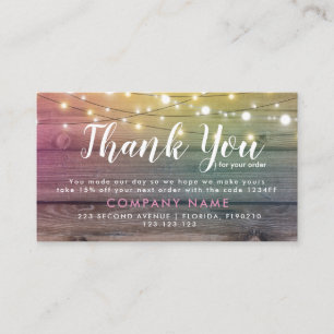 Business Thank You for your business thanks order Card
