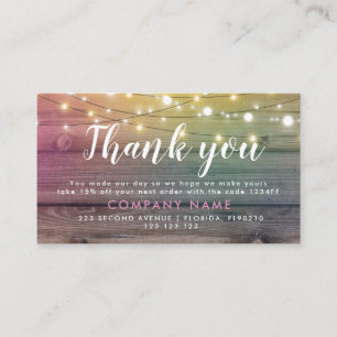 Business Thank You for your business thanks order Card