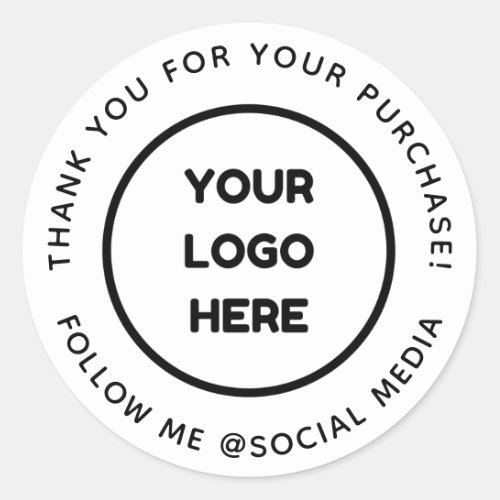 Business Thank You For Your Purchase Sticker