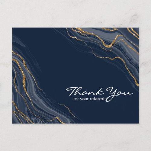 Business Thank You for your referal real estate Po Postcard