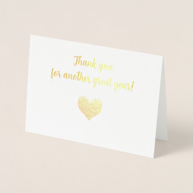 Business Thank You Greeting Foil Card (Front)