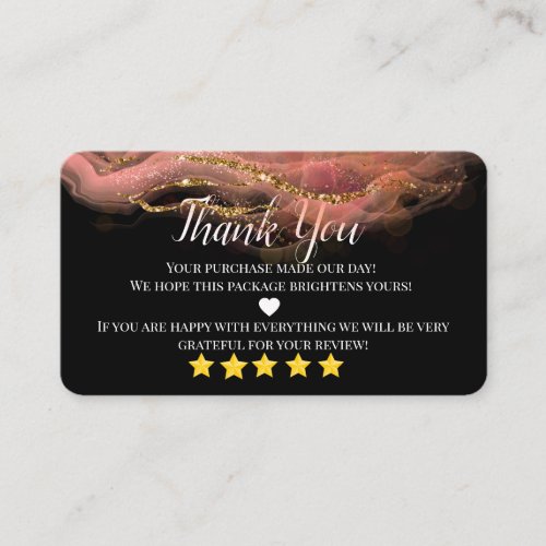 business thank you homemade gold heart business ca business card