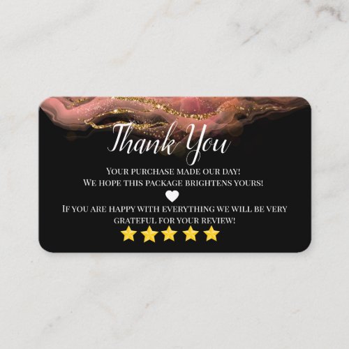 business thank you homemade gold heart business ca business card