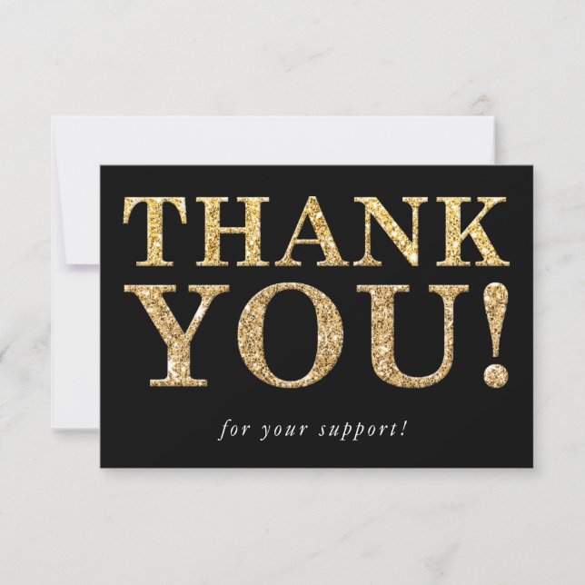 BUSINESS THANK YOU logo modern glam insert black (Front)