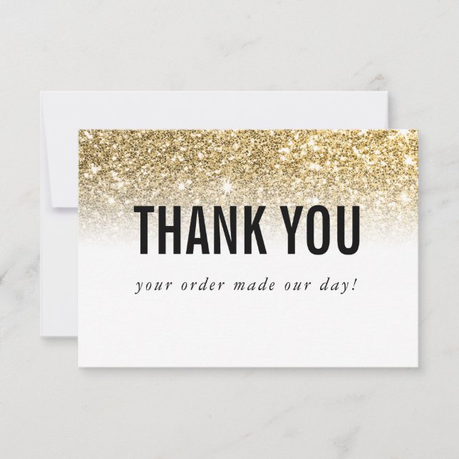 BUSINESS THANK YOU logo modern order insert gold (Front)